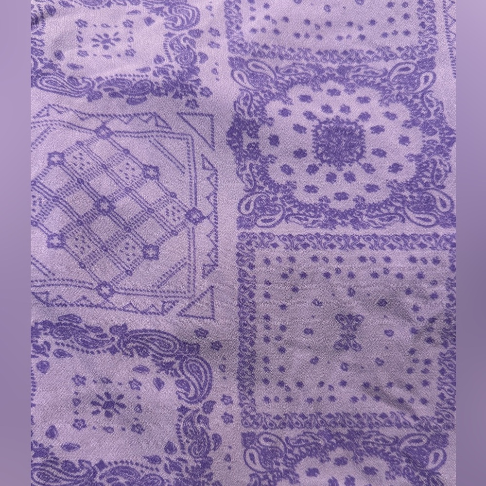 Lavender Purple Patterned Women's Casual Skirt - Picture 8 of 9
